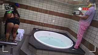 experienced woman in scene with tattooed young man and his big cock wallif santos