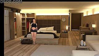 Nasty city hentai episode 2 intense strip poker leads to gloryhole footjob and massive bukkake cumshot