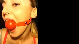 Blonde 18+ Bound And Gagged While Deepthroating In Homemade Sex Tape