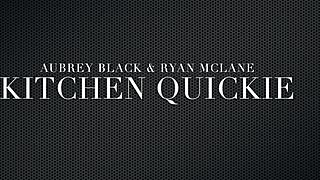 Aubrey Black bent over for a rough kitchen quickie with intensity