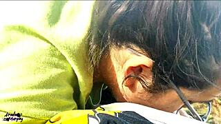 blowjob at the lake in public with friends 😜