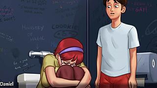 Summertime Saga - Innocent Busty Redhead Judith Shows Off In College