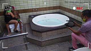 experienced woman in scene with tattooed young man and his big cock wallif santos