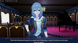 Siobhan Stelle gets bent over in doggy. She rides and squirts in Honkai Star Rail bar.