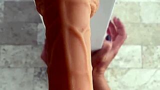 Training to fuck with dildo