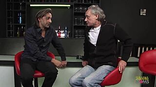 Blonde MILF in stockings gets filled after hardcore threesome