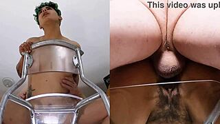 Pretty queer teen gets her asshole worshipped and fucked