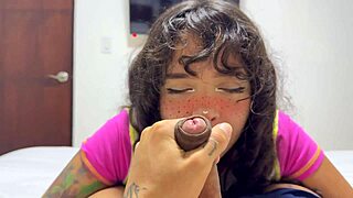 My stepsister smells my dirty cock after anime night