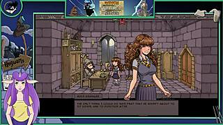 Witch Trainer Silver Part 20 shows a busty brunette teacher in wild anime action. Hentai game fans will love this college scene!