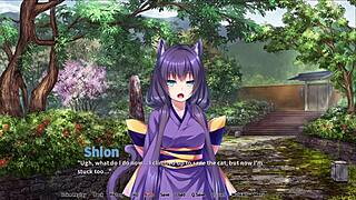 Catwomen enjoy tails and titties in hotspring, riding monster in anime game episode.