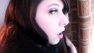 Horny Aphia Demieux Masturbates While Sucking Cock