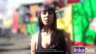 Morena Argentina Turra Caught on Caminito Street by Dirty Stranger for Sneaky Ass Play