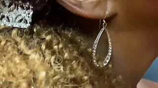 this ebony hot wife is getting cum in the bookstore