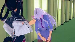 Surprised Akeno in HS DxD NTR Madness 7 Full Movie