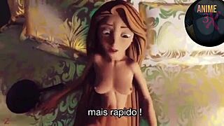 teen disney star elsa loses virginity in wild bent-over creampie scene