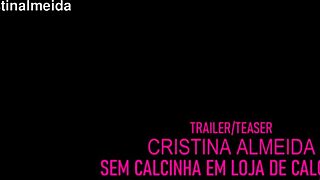 Casada Safada Teases Seller in Shoe Store Without Panties