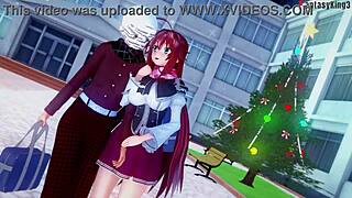 Surprised Akeno in HS DxD NTR Madness 7 Full Movie