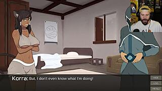 Yo, check Korra turning furry and getting all cummy in anime!