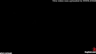 huge tits hogtied slave squirting hard while choked and bound with toys for deepthroat fetish play. i can't stop watching her struggle.