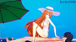 Pecorine, Karyl, and Yuuki in wild hentai sex