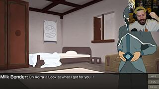 Yo, check Korra turning furry and getting all cummy in anime!