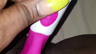 Up Close with Wet Pussy Play as Toy Keeps Dying