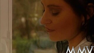 Amateur European girl engages in solo masturbation