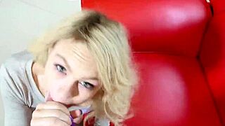 little teen rides and sucks with cum in mouth