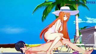 Pecorine, Karyl, and Yuuki in wild hentai sex