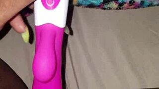 Up Close with Wet Pussy Play as Toy Keeps Dying