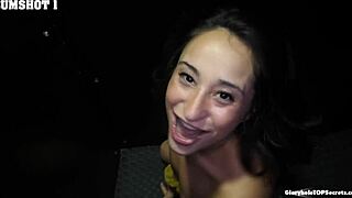 Isabella nails 8 cumshots at gloryhole lunch