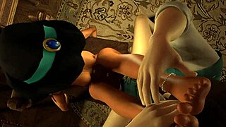 Look! Jasmine spreads her legs for Flynn in this Aladdin parody!
