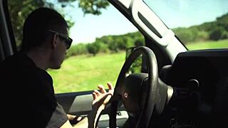 uhh, this hitching teen got throatfucked hard by her master outdoors