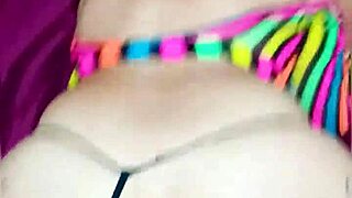 Husband's friend fucks me in lingerie.