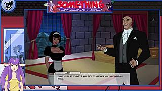 Redhead maid in anime hentai sucks monster cock in detailed blowjob scene