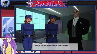 Redhead maid in anime hentai sucks monster cock in detailed blowjob scene