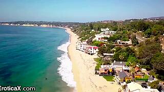 Couple explores swingers resort for partner swapping.