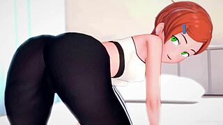 Gwen visits the nurse's office for big dick play in hentai