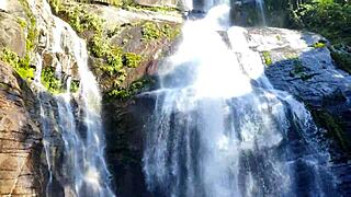 Sex at the brides' veil waterfall