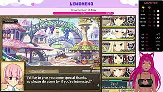 Vtuber lewdneko reaches orgasm moaning