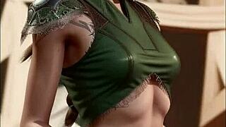 AI Generated Shadowheart Dominates In Wild 3D Cartoon Action