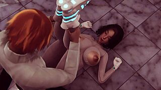 yo, check this 3d hentai with fast sex in space!