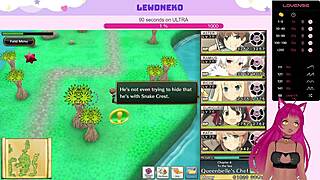 Vtuber lewdneko reaches orgasm moaning