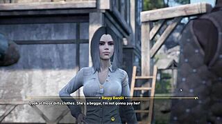 Medieval whore Bernadette takes all guards' cocks