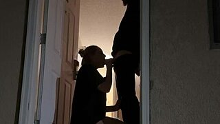 trying to get caught having sex in the hotel doorway 😏