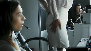 European babes orgasm in hot lesbian sex!