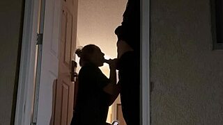 trying to get caught having sex in the hotel doorway 😏