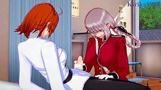 Florence Nightingale, Meltryllis, and Gudako in Intense Futanari Sex Scene