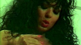 Shaved Babe Licks and Fingers in Retro Style