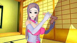 cute maid costume girl excites my big cock in 3d hentai